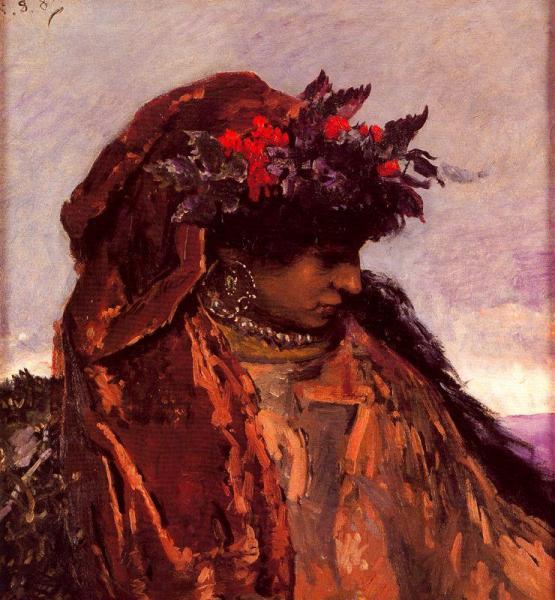 Pitonisa. Estudio by Antonio Muñoz Degrain Oil Painting Reproductions