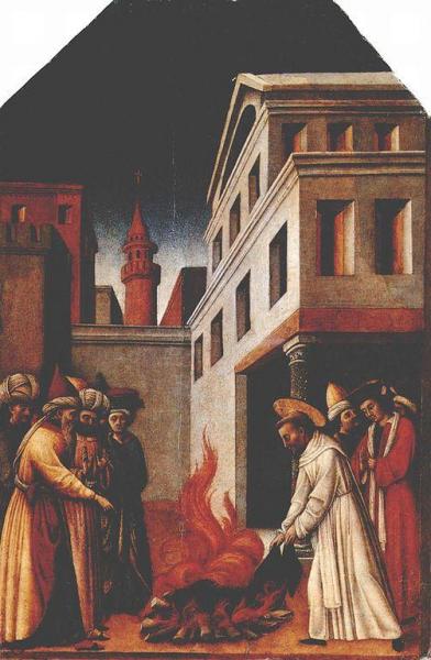 The Fire Miracle Of Saint Peter Martyr by Antonio Vivarini