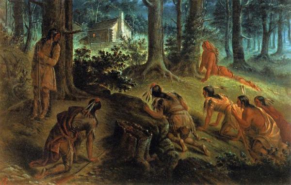 Midnight Attack On Settlers by Antonio Zeno Shindler