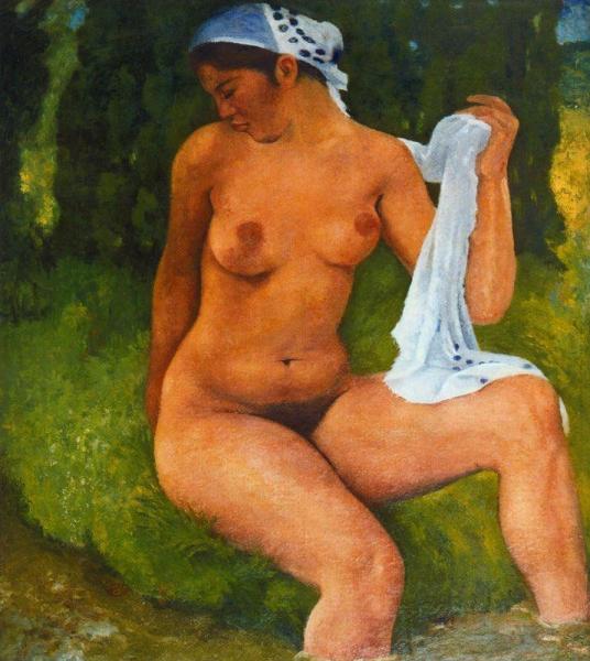 Dina With A Scarf by Aristide Maillol Oil Painting Reproductions