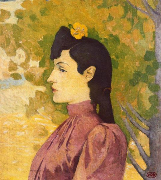 Girl With Carnation by Aristide Maillol