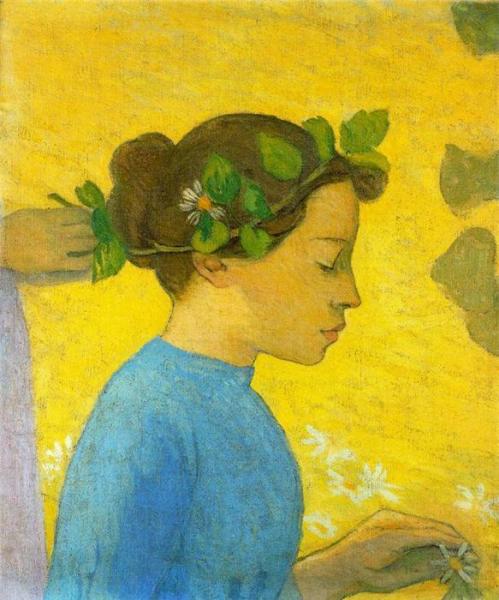 Girl With Chain Of Flowers by Aristide Maillol