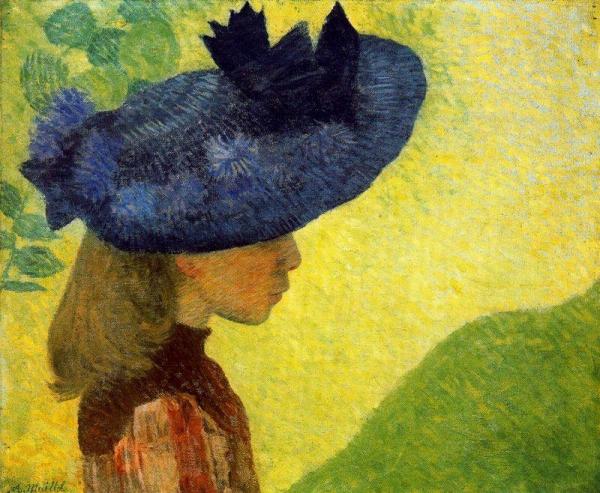 Mademoiselle Feraill In A Blue Hat by Aristide Maillol