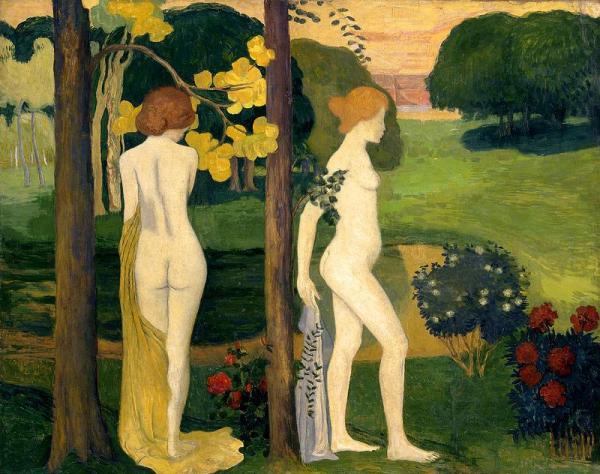 Two Nudes In A Landscape by Aristide Maillol