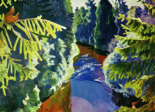 The Forest Stream by Arkady Rylov Oil Painting Reproductions