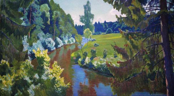 The Green Banks by Arkady Rylov Oil Painting Reproductions