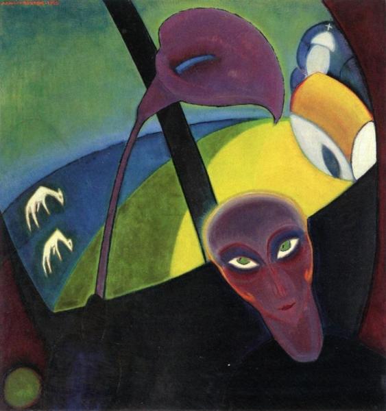 Ohne Titel (also Known As Mann Mit Calla) by Armand Buten