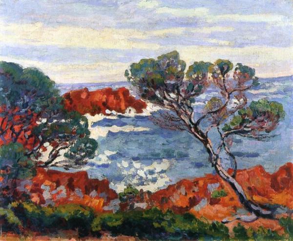 Agay, Red Rocks by Armand Guillaumin Oil Painting Reproductions