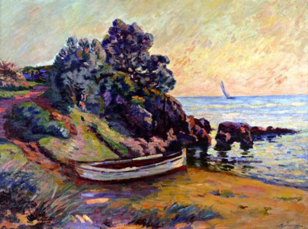 Boat At Agay by Armand Guillaumin
