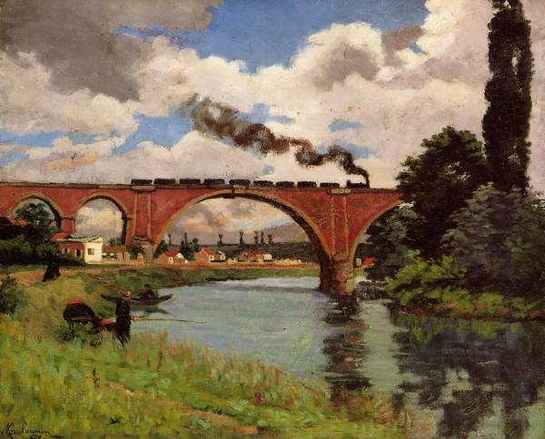 Bridge Over The Marne At Joinville by Armand Guillaumin