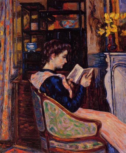 Mademoiselle Guillaumin Reading by Armand Guillaumin