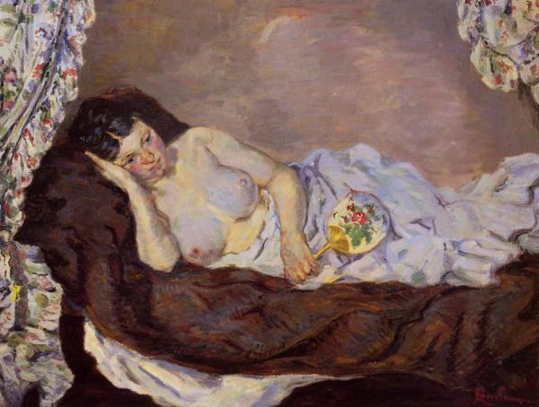 Reclining Nude by Armand Guillaumin Oil Painting Reproductions