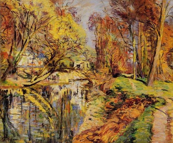 The Banks Of The Orge At Epiney, Ile De France by Armand Guillaumin