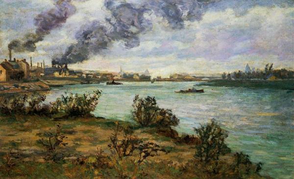 The Confluence Of The Seine And Marne At Ivry by Armand Guillaumin