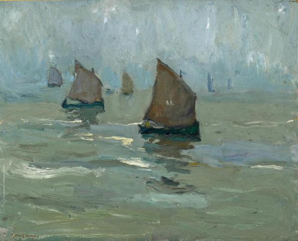 Boats On The Bay by Armin Hansen