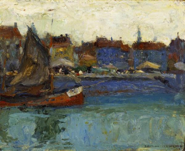 Fisherman's Quay, Ostend, Belgium by Armin Hansen