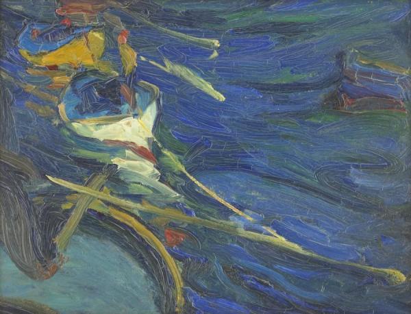 Man In A Rowboat by Armin Hansen