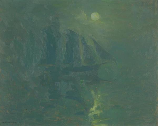 Moonlight by Armin Hansen Oil Painting Reproductions