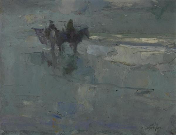 Mounted Shrimp Fishers, Belgium by Armin Hansen