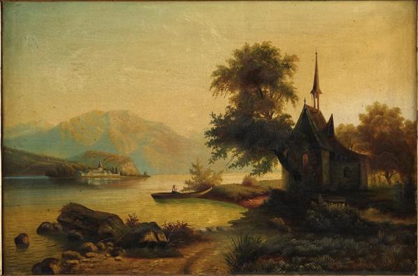 River Landscape by Arnold Forstmann