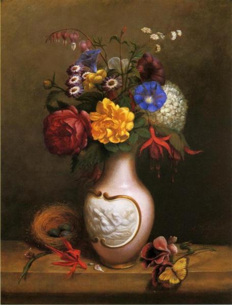 Floral Arrangement With Birds Nest by Arnoud Wydeveld