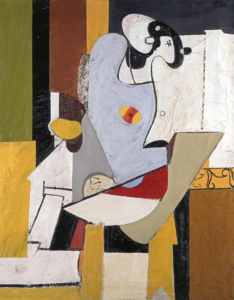 Blue Figure In A Chair by Arshile Gorky