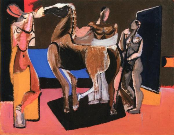 Composition: Horse And Figures by Arshile Gorky