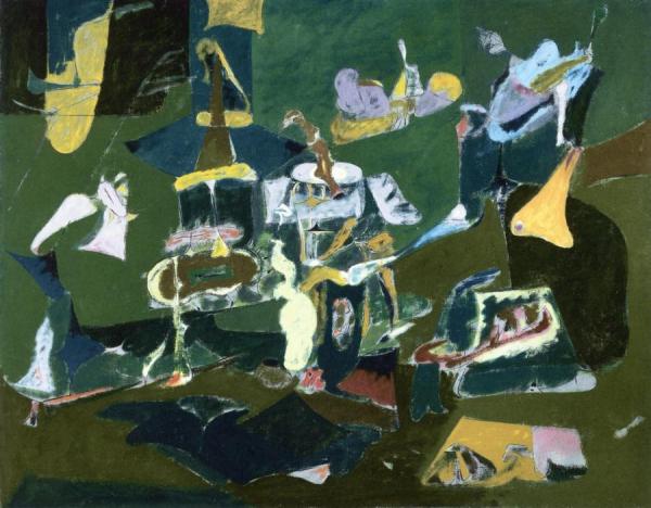 Dark Green Painting by Arshile Gorky Oil Painting Reproductions