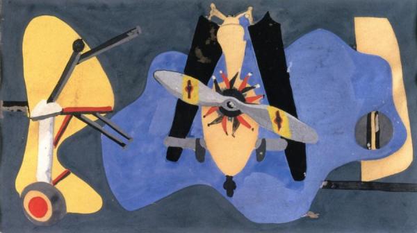 Arshile Gorky Study For Aviation: Evolution Of Forms Under Aerodynamic Limitations I (newark Airport Mural)