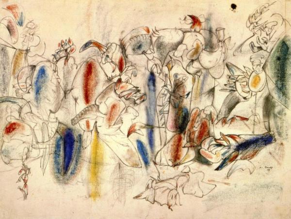 Study For The Liver Is The Cock's Comb by Arshile Gorky