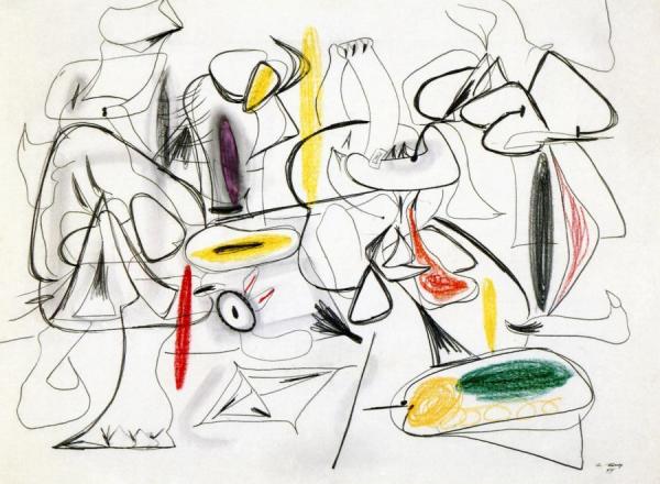 Study For They Will Take My Island by Arshile Gorky