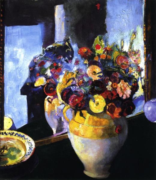 Flowers In A Yellow Vase by Arthur B. Carles Oil Painting Reproductions