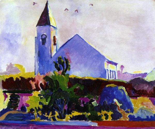 French Village Church by Arthur B. Carles Oil Painting Reproductions