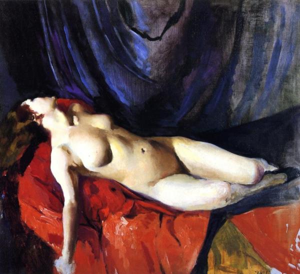 Reclining Nude by Arthur B. Carles Oil Painting Reproductions