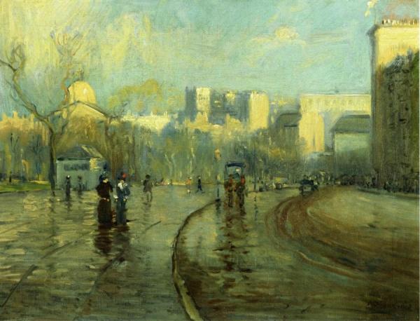Early Morning, Tremont Street, Boston by Arthur Clifton Goodwin Oil Painting Reproductions