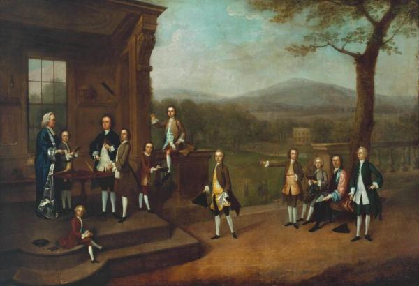 Breaking Up Day At Dr Clayton's School At Salford C.1738 by Arthur Devis Oil Painting Reproductions
