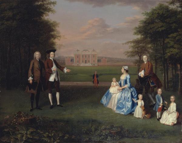 Robert Gwillym Of Atherton And His Family by Arthur Devis