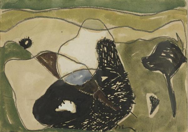 Cows In A Pasture by Arthur Dove