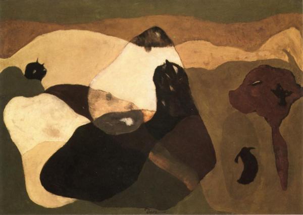 Cows In Pasture by Arthur Dove