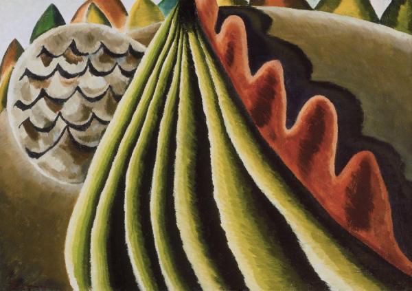 Fields Of Grain As Seen From Train, 1931 by Arthur Dove