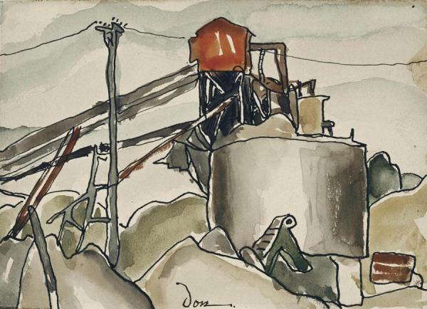 Oaks Corner, Sand And Gravel by Arthur Dove