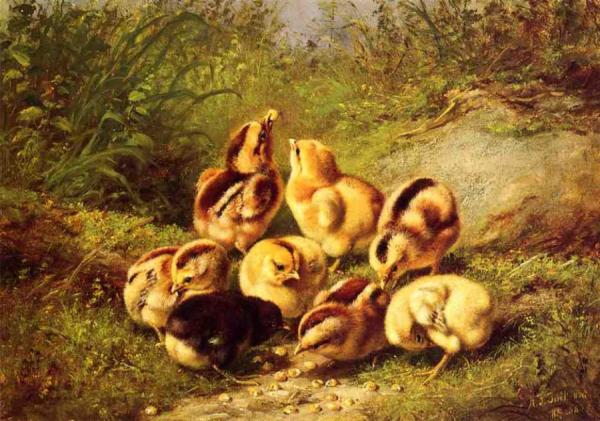 Chicks "rather Hard Fare" by Arthur Fitzwilliam Tait