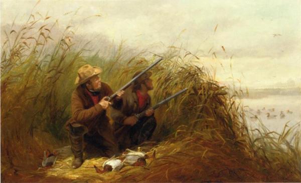 Duck Shooting With Decoys by Arthur Fitzwilliam Tait