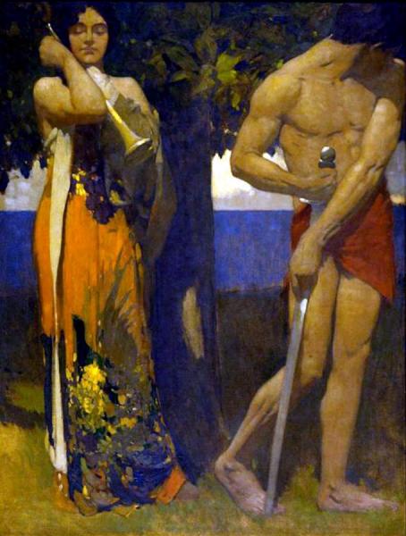 Arthur Frank Mathews I Piped But Ye Would Not Dance