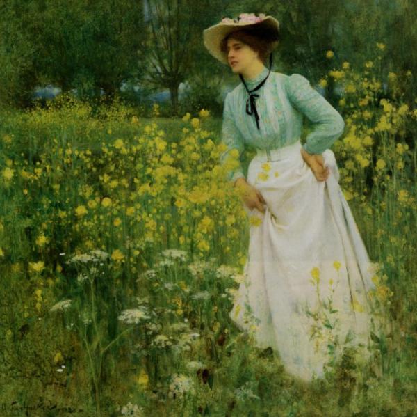 A Morning Walk by Arthur Hacker Oil Painting Reproductions