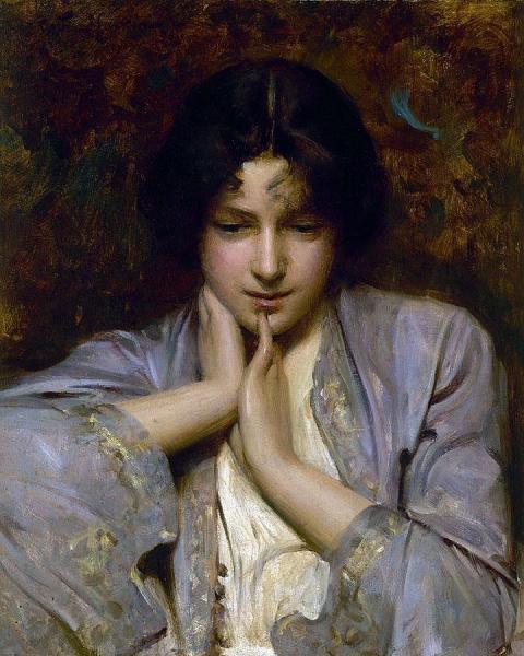 Arthur Hacker Portrait Of A Girl