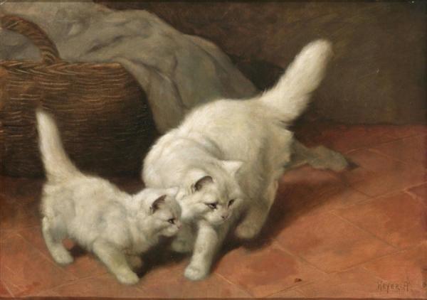 Cats And Ladybugs by Arthur Heyer
