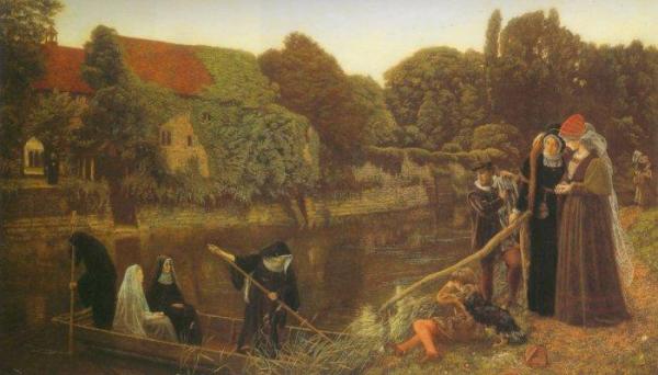 The Convent Boat by Arthur Hughes Oil Painting Reproductions