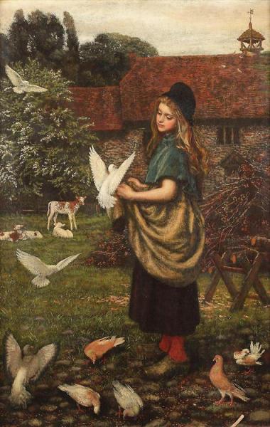 Arthur Hughes The Pet Of The Farm