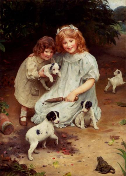 An Uninvited Guest by Arthur John Elsley Oil Painting Reproductions